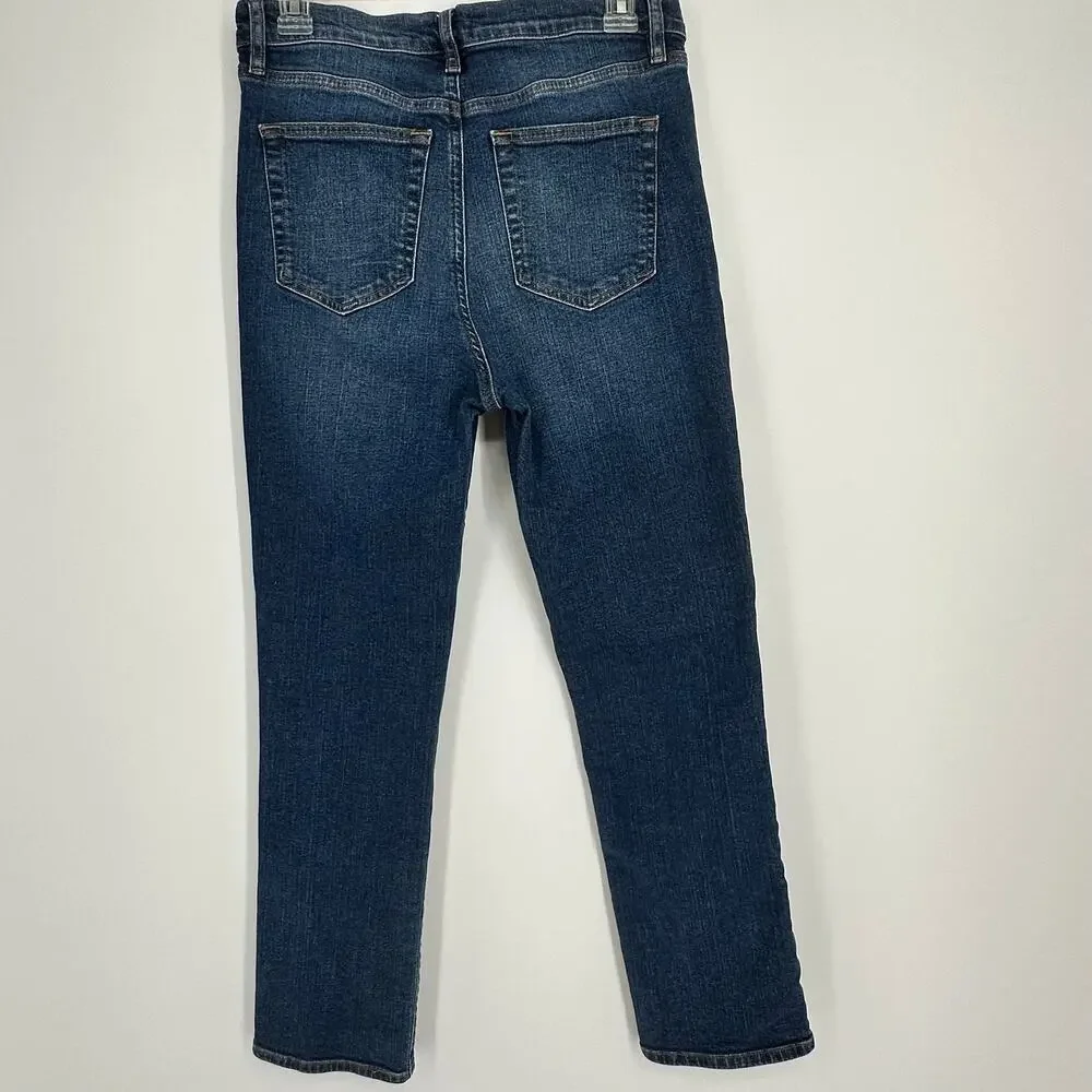 EUC Frame Le High Straight Sz 28 Medium Blue Scotland Wash Comfort Premium